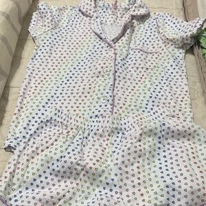 Roller Rabbit Multicolor Heart Print Kids Pajama Set